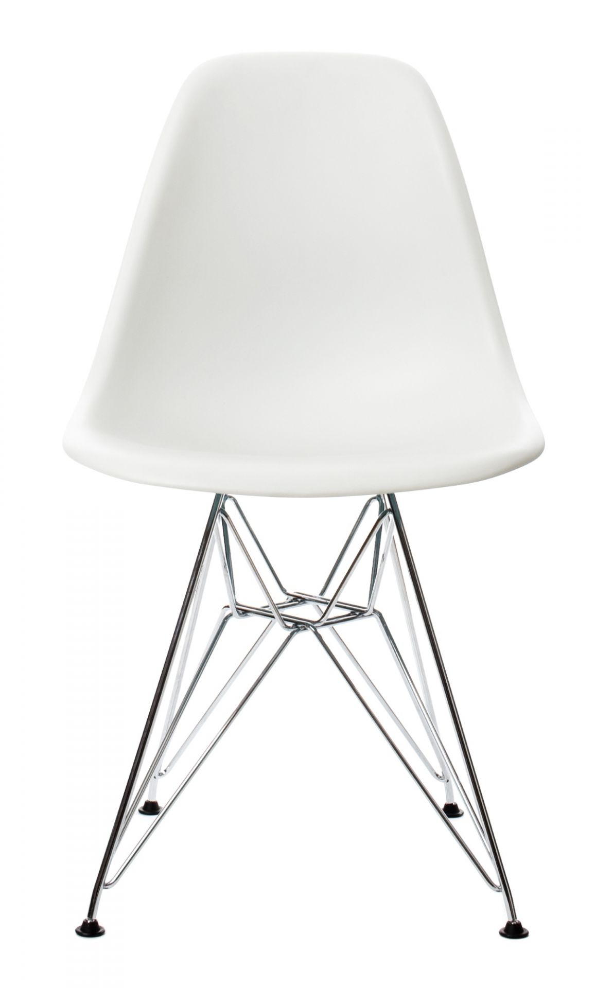 Eames Plastic Side Chair DSR Chair Vitra Chrome-White